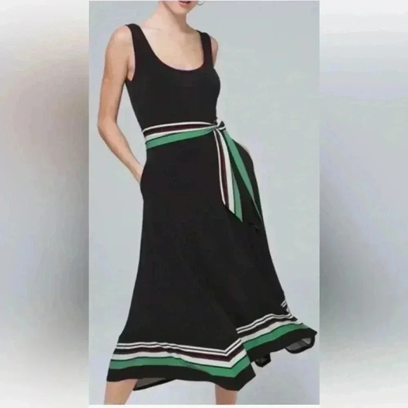 White House Black Market Dresses & Skirts - NWT White House Black Market Border Striped Maxi Dress Sz M